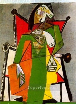 Mujer sentada en un sillón 2 1941 Pablo Picasso Pinturas al óleo